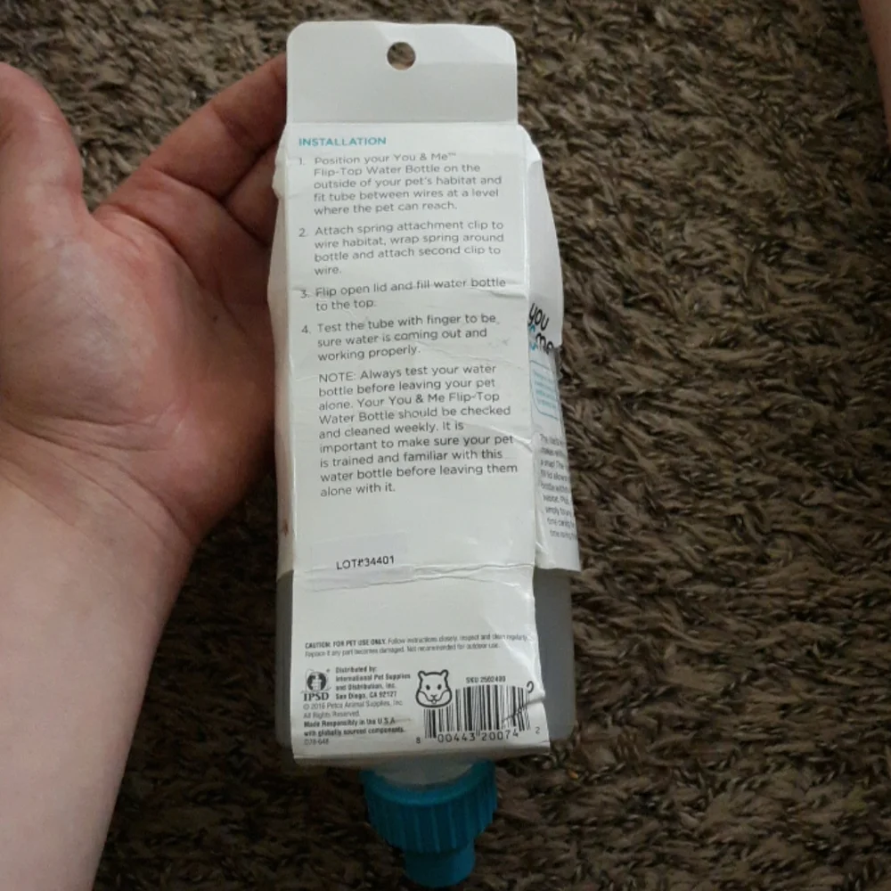 #310NWT You&Me flip top water bottle. Size: 16.7 fl oz
